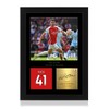 Declan Rice A4 Framed Photo Display - Reproduced Digital Signature