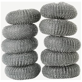 Abbey 828/40 Galvanised Steel Scourer, Medium, Silver (Pack of 10)