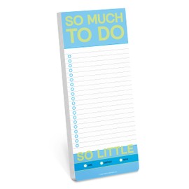 1-Count Knock Knock So Much To Do Make-A-List Pad - Daily Planner Pad & To Do Pads, 3.5 x 9-inches