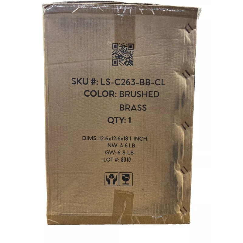 Light Society Sienna 1-Light Modern Bronze Pendant w/Clear Glass Shade