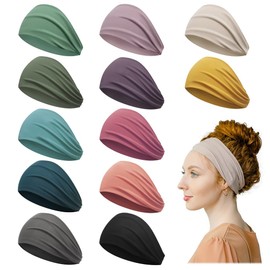 Z-CHARMMY Headbands for Women Fashion, Hair Bands for Women, Head Bands for Women's Hair, 12 Pieces