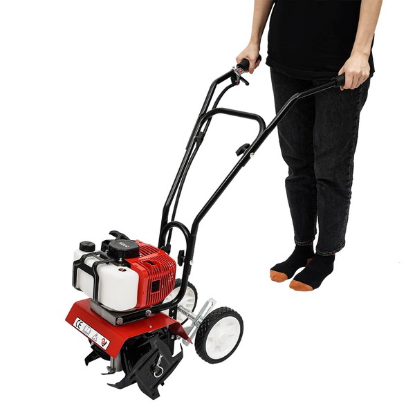 52CC Gas Powered Tiller Cultivator 2-Stroke Garden Yard Rototiller Tilling