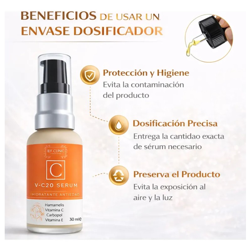V-c20 Serum Vitamina C 20% Vitamina E Hamamelis Carbopol