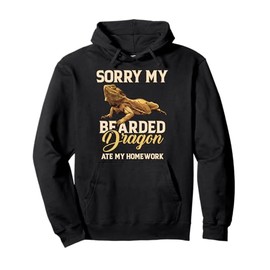 Bearded Dragon Cute Lizard Beardie Ate My Homework Pullover Hoodie