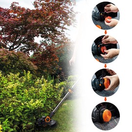 dcvbny WA0007 16ft 0.065" Grass Trimmer Replacement Spool Line Weed Eater Dual Line Spool String for Worx WA0007 WG116 WG119-10 Spool & 2 Trimmer Caps