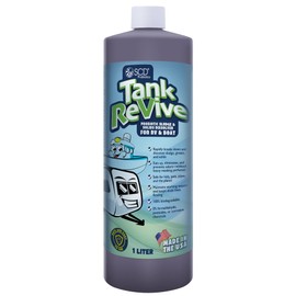 Tank ReVive for RVs and Boats – 1 Liter, Probiotic Sludge & Solid Dissolver, Liquifies Struvite, Cleans Clogged Sensors, Eliminates Toilet & Gray Tank Odors – Safe for People & Pipes by SCD Probiotics
