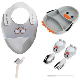 ZYLOSTORE Silicone Baby Feeding Set, 6-Piece, Cartoon Pattern, For Every Occasion