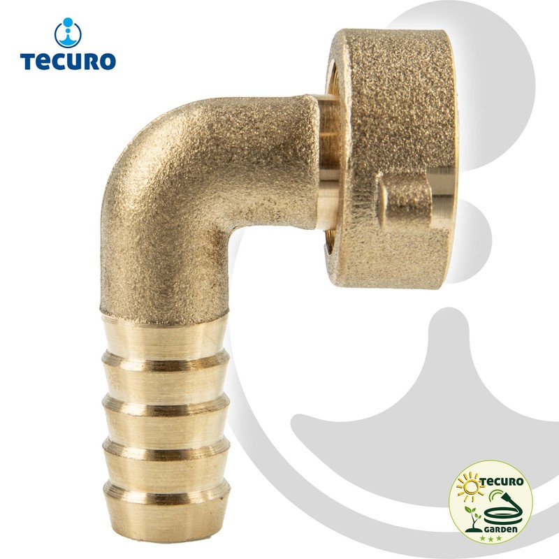 tecuro Hose Fitting with 3/4 Inch Nut x 90° Spout
