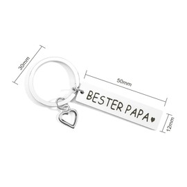 Youery Dad Gift, Father's Day Gift, Birthday Gift for Dad, Keyring Dad, Best Dad Gifts, Gifts for Dad from Daughter Son Gift Christmas, silver