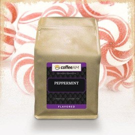 French Press Peppermint Flavored Coffee