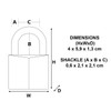 Master Lock 9140EURD Key Padlock in Aluminium, Grey, 4 x