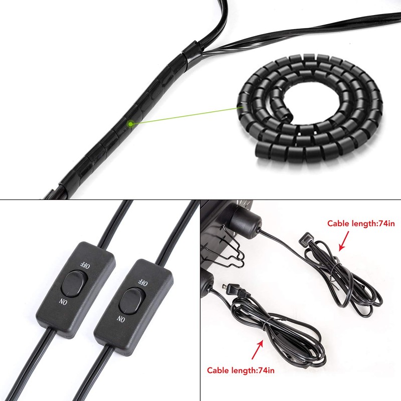 REPTI ZOO Dual Reptile Light Fixture for Reptile Dome UVB