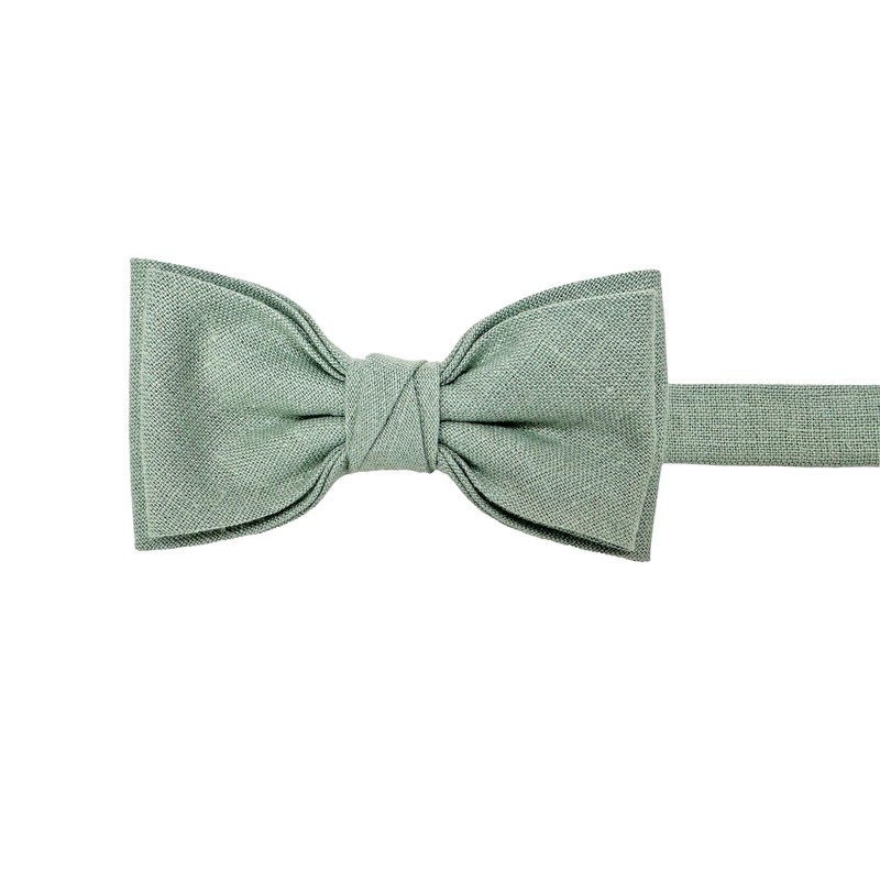 LINILI Linen Bow Tie for Men, Pre-tied and Adjustable, Handmade