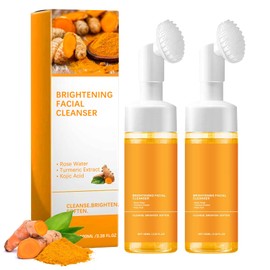 LUusmm Turmeric Facial Cleanser,Turmeric Facial Wash,Turmeric Foaming Cleanser,Deep cleansing of facial skin,Suitable for All Skin(2pcs)