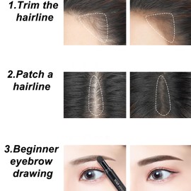 Root Cover Up Powder for Hairline, Hair Root Touch Up, Black Hair Powder for Gray Hair Coverage, Beard and Hairline Repair for Men and Women, Long-Lasting Hair Concealer Stick, Portable Design