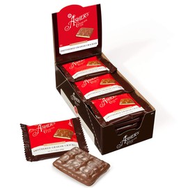 Asher's Chocolates, Gourmet Chocolate Covered Graham Crackers, Individually Wrapped Snack, Family Owned Since 1892 (18 Count, Milk Chocolate)
