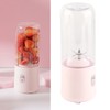 Juicer Machine Portable 500ml Mini Pink Juice Extractor 6 Leaf