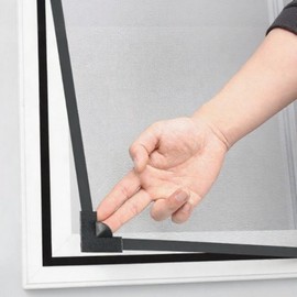 Magnetic Mosquito Net: Durable Frame, Detachable, High-Density Barrier White 60x140cm