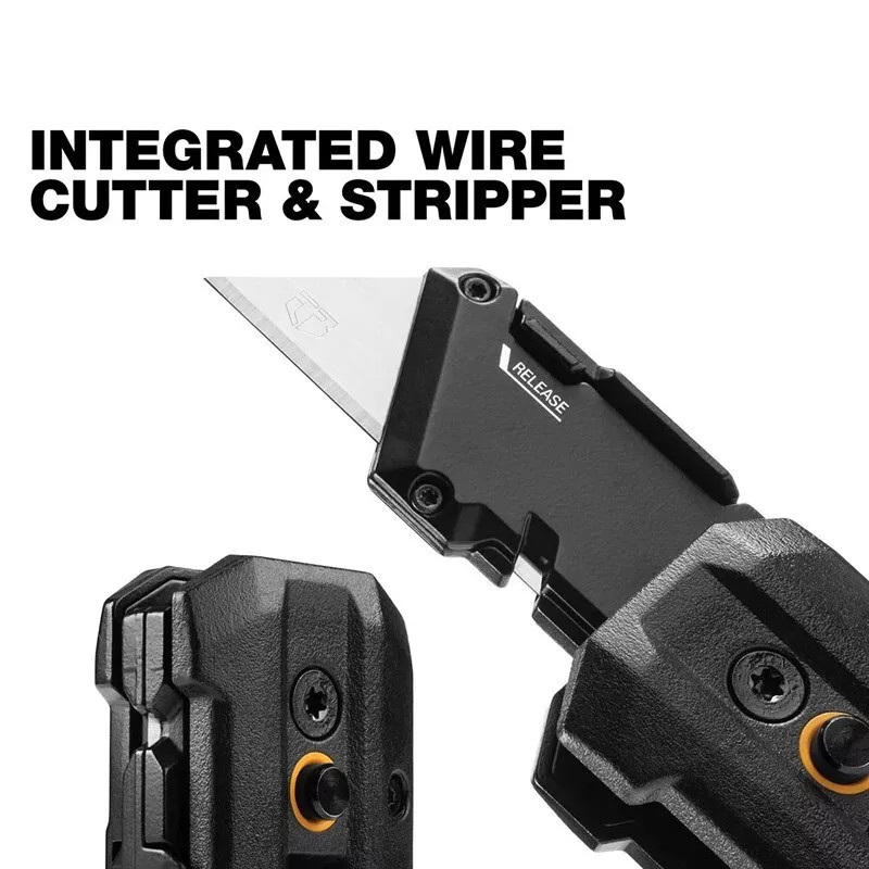 ToughBuilt TB-H4-12-IM Electricians Folding Utility Knife 5-in-1 Multi Tool