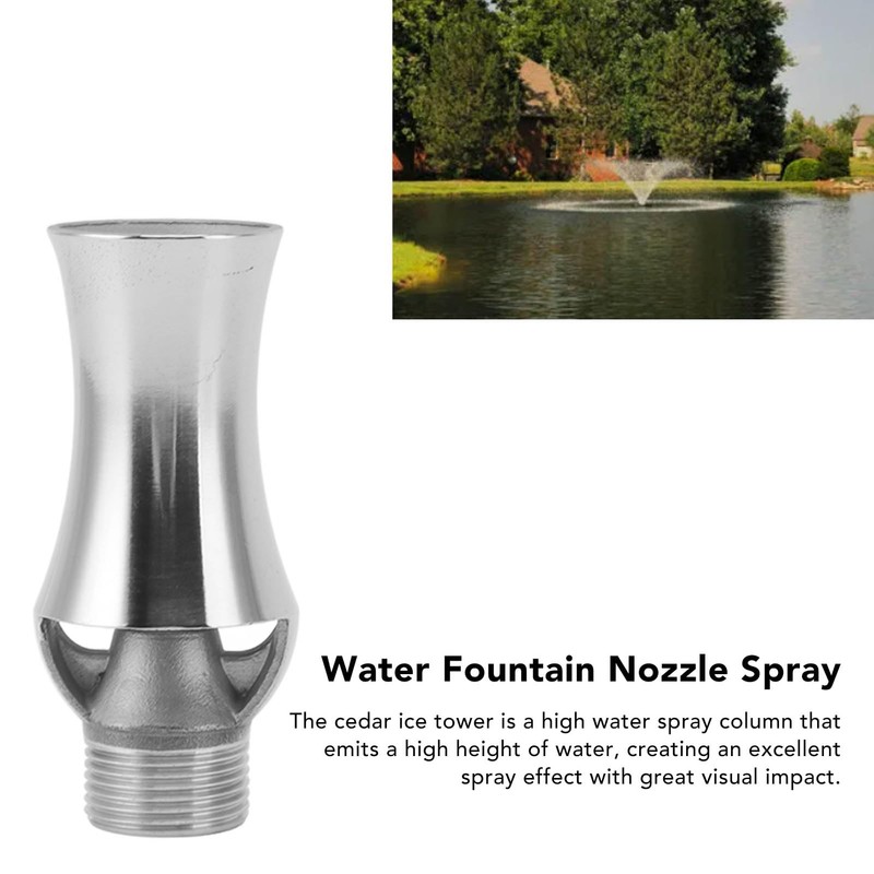 Cascade Fountain Nozzle, Stainless Steel Water Fountain Nozzle Spray, Pond
