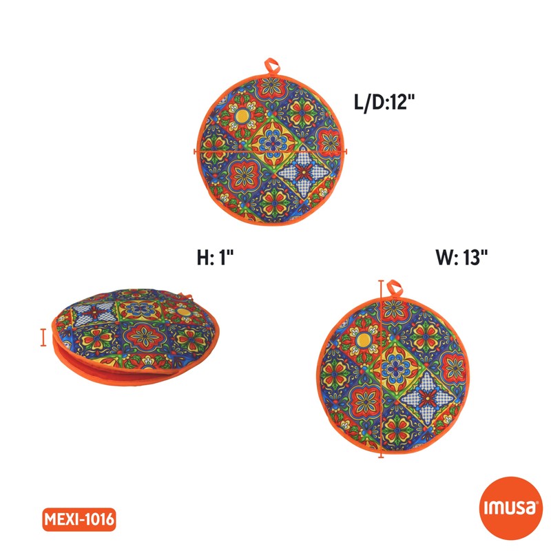 IMUSA 12in Cloth Tortilla Warmer, Talavera