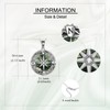 ONEFINITY Compass Necklace Sterling Silver Celtic Knot Moss Agate Necklace