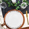 ChitChat Ware Porcelain Dinner Plates, 4Pcs White Round Dessert or