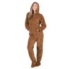 Footed Pajamas - Teddy Bear Adult Hoodie Chenille One Piece