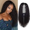 Gmuret 24inch wig women, curly wig human hair black lace