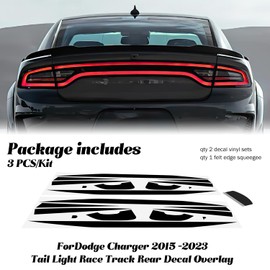 (2-Pack) Fit for Dodge Charger 2015-2023 Precut Taillight Tint Decal, Bat Vinyl Decal Overlay Cover, Racetrack Sticker Taillight Black Tint Film