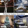 SFNDOU 33FT 100LED Solar Rope Lights Outdoor Waterproof, White Solar