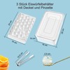 Miaowoof Ice Cube Tray with Lid and Container, 2.5 cm