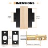 Probrico Black Double Cylinder Deadbolt,Keyed Both Side,Residential Security Square Door