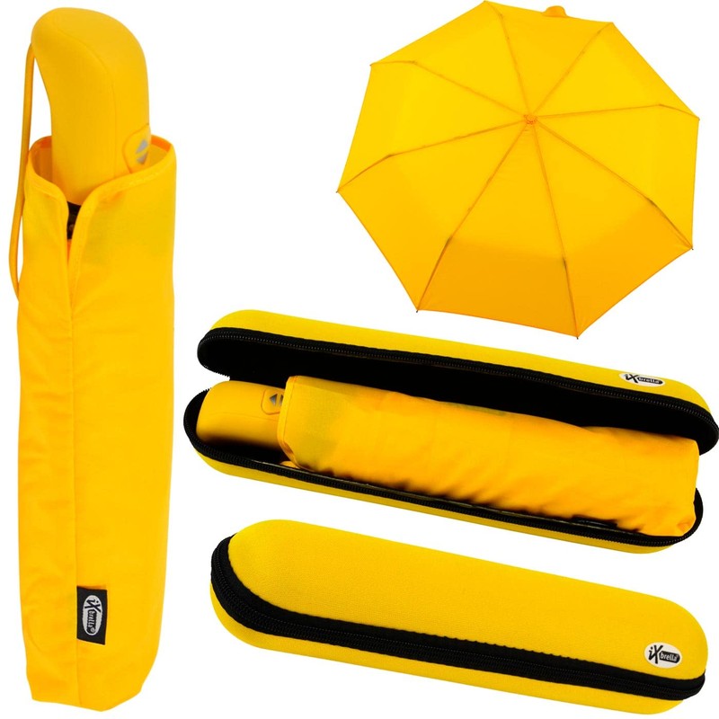 iX-brella First Class Umbrella with Case - Sturdy Large Stormproof,