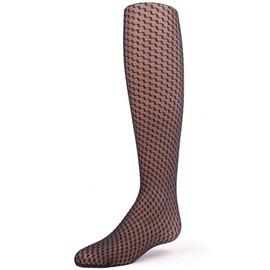 MeMoi Girls' Zoe Zigzag Sheer Tights Black 12-14