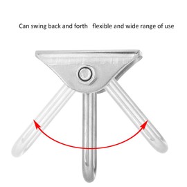 lvifloae 1-4 pieces robust ceiling hooks, swing brackets, stainless steel swing hooks, D-type suspension, swing hanger, hook, fixed plate, accessories for hammock, chair, pod, (1 piece)