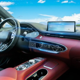 WEIPIN For 2022~2025 GV70 Screen Protector 14.5 Inch Glossy Tempered Glass Touchscreen *1 + Nano Ultra-Tough Dashboard *2 + AC Display *2 Accessories 9H Hardness Glass - No More Scratch&Fingerprint