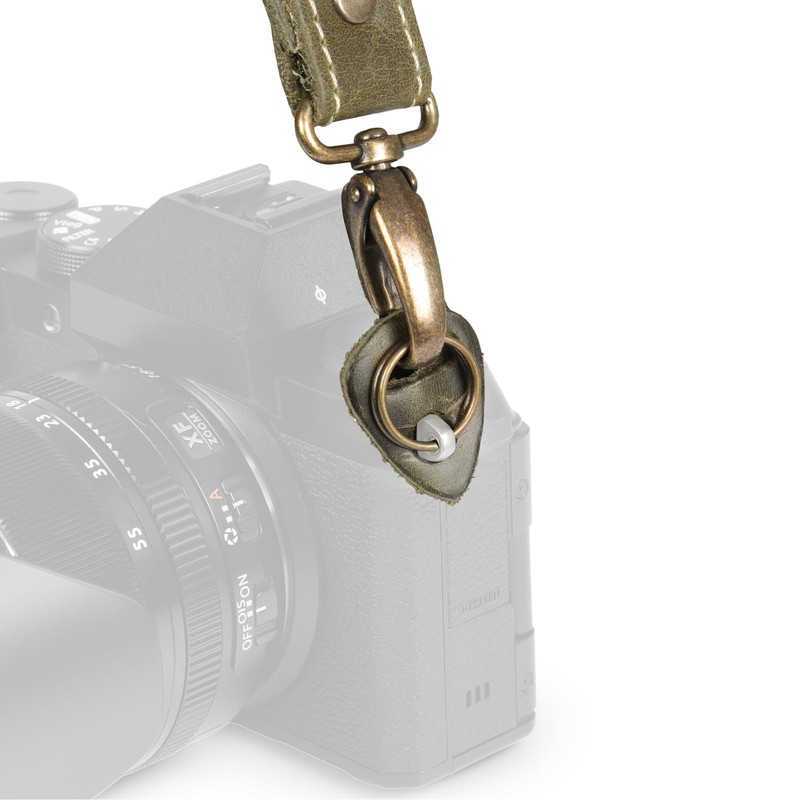 MegaGear Canvas & Genuine Leather Adjustable Shoulder or Neck Strap