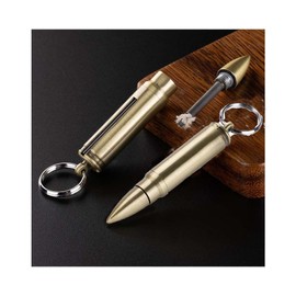 Renholin Fire Starter Lighter Waterproof Flint Match Permanent Metal Matchstick with Keychain for Outdoor Camping (Sold without Fluid)