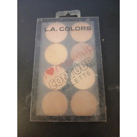 L.A.COLORS I LOVE MAKEUP CONTOUR PALETTE LIGHT MEDIUM 8 FACE BLENDABLE POWDERS