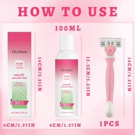 100ml Body Haarentfernung Schaum mit Rasierapparat, Effektive Haarentfernung Ohne Rasur Für Frauen Und Männer,Haarentfernungsschaum,Keine Hautirritationen,Ideal für Haarentfernun