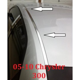 Automotive Authority For 2005-2010 CHRYSLER 300 CHROME ROOF TOP TRIM MOLDING KIT