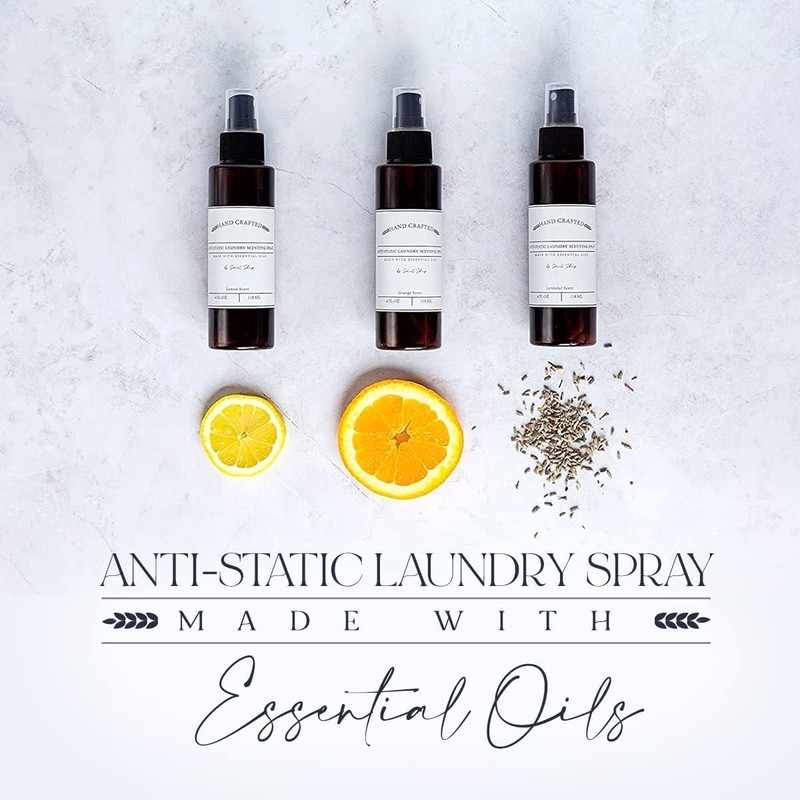 Anti-Static Laundry Scenting Spray with Essential Oils (Lavender, Lemon, Orange)
