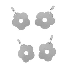 Tablecloth Weight Anti-Slip Clip Curtain Weight Stainless Steel Desk Mat Non-Slip Pendant Tablecloth Weight Garden Party Picnic Tablecloth Windproof Table Cover Clamp Tablecloth Clips for Barbecue Wedding Party Outdoor Garden Accessories (Flowers-4pcs)