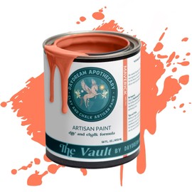 Daydream Apothecary Premium Chalk and Clay Paint for Furniture, Interior Paint for Home Décor, Paint for Wood DIY Projects, Matte Coral Orange Chalk Style Paint for Artists and Crafters -16oz
