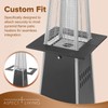 Aspect Living Pyramid Flame Patio Heater Accessory Table, Steel Construction,