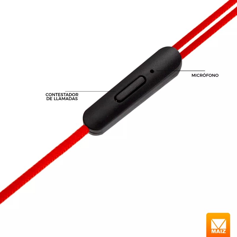 Maíz Audifonos Manos Libres Alambricos Jack 3.5mm In-ear Pc