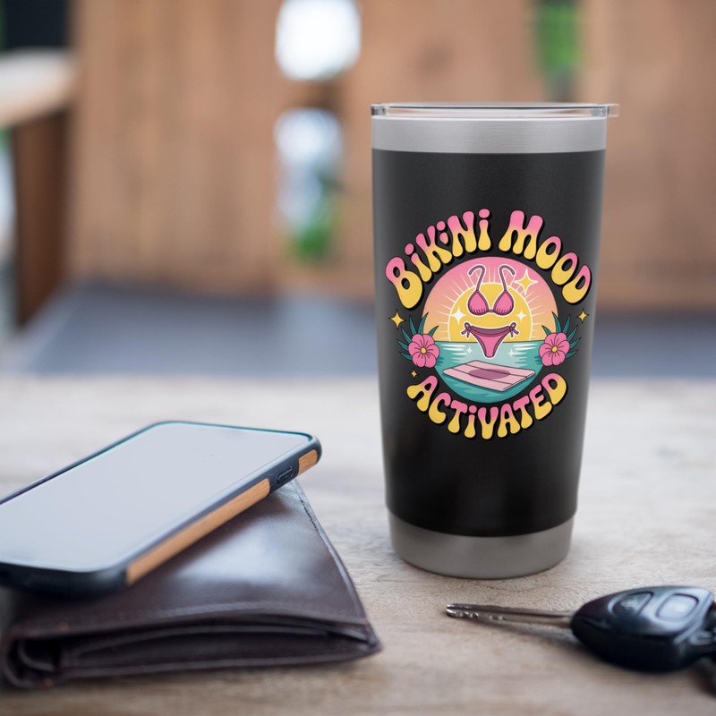 Bikini Mood Activated Fun Summer Beach Stainless Steel Insulated Tumbler