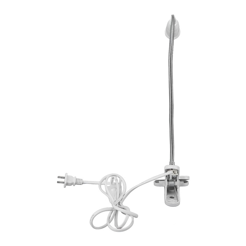 E26/E27 Clip Desk Lamp Holder 5.9ft Cable 11.8in Gooseneck Design