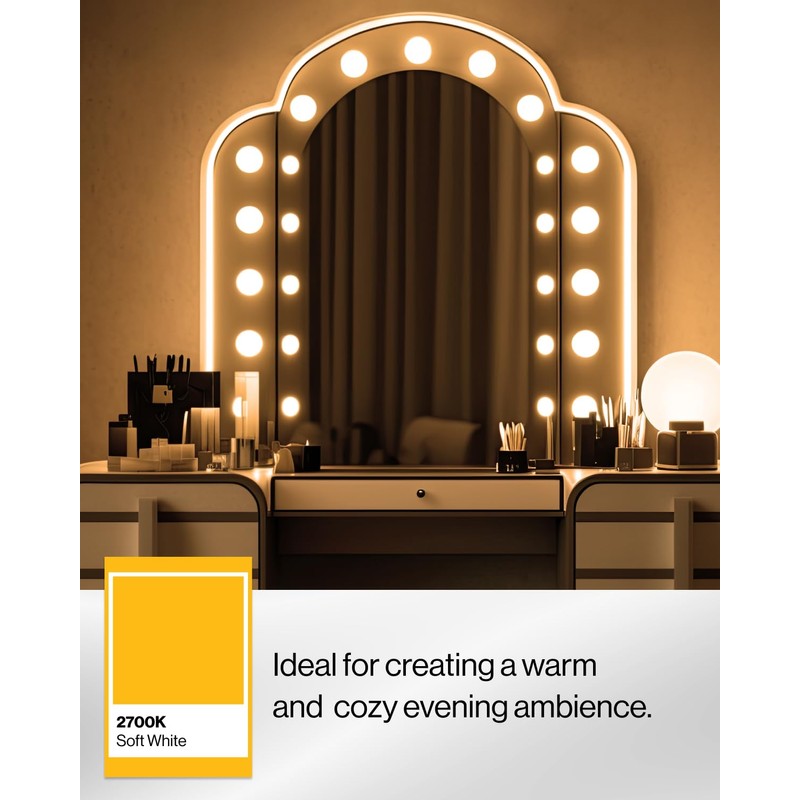 Sunco 60 Pack G25 LED Light Bulbs, Globe Vanity Lights